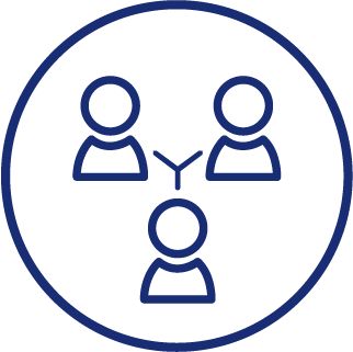 Group Training graphic blue icon